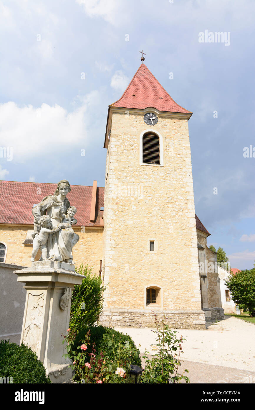 Wullersdorf church St. Catherine and character image Stock Saint Catherine in Immendorf Austria Niederösterreich, Lower Austria Stock Photo