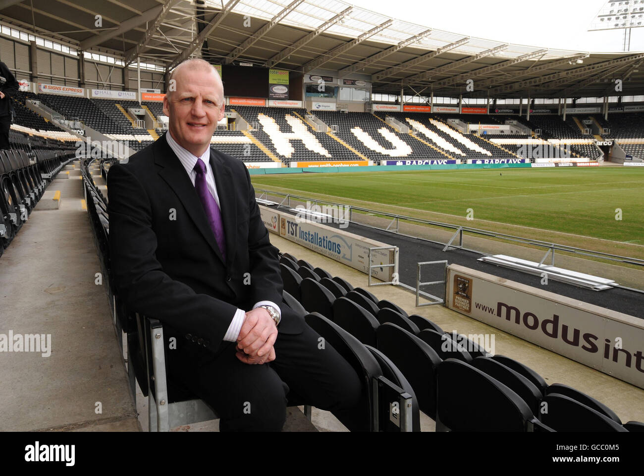 New Hull City manager Iain Dowie during the press conference at the KC Stadium, Hull. Stock Photo