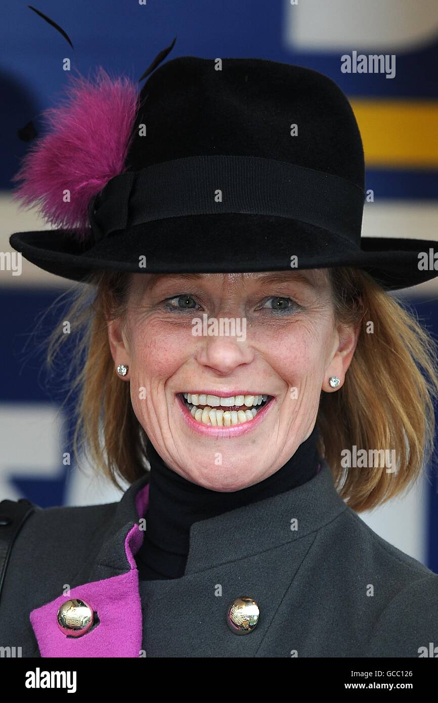 Horse Racing - 2010 Cheltenham Festival - Day Three. Sarah Hobbs, wife of trainer Philip Hobbs Stock Photo