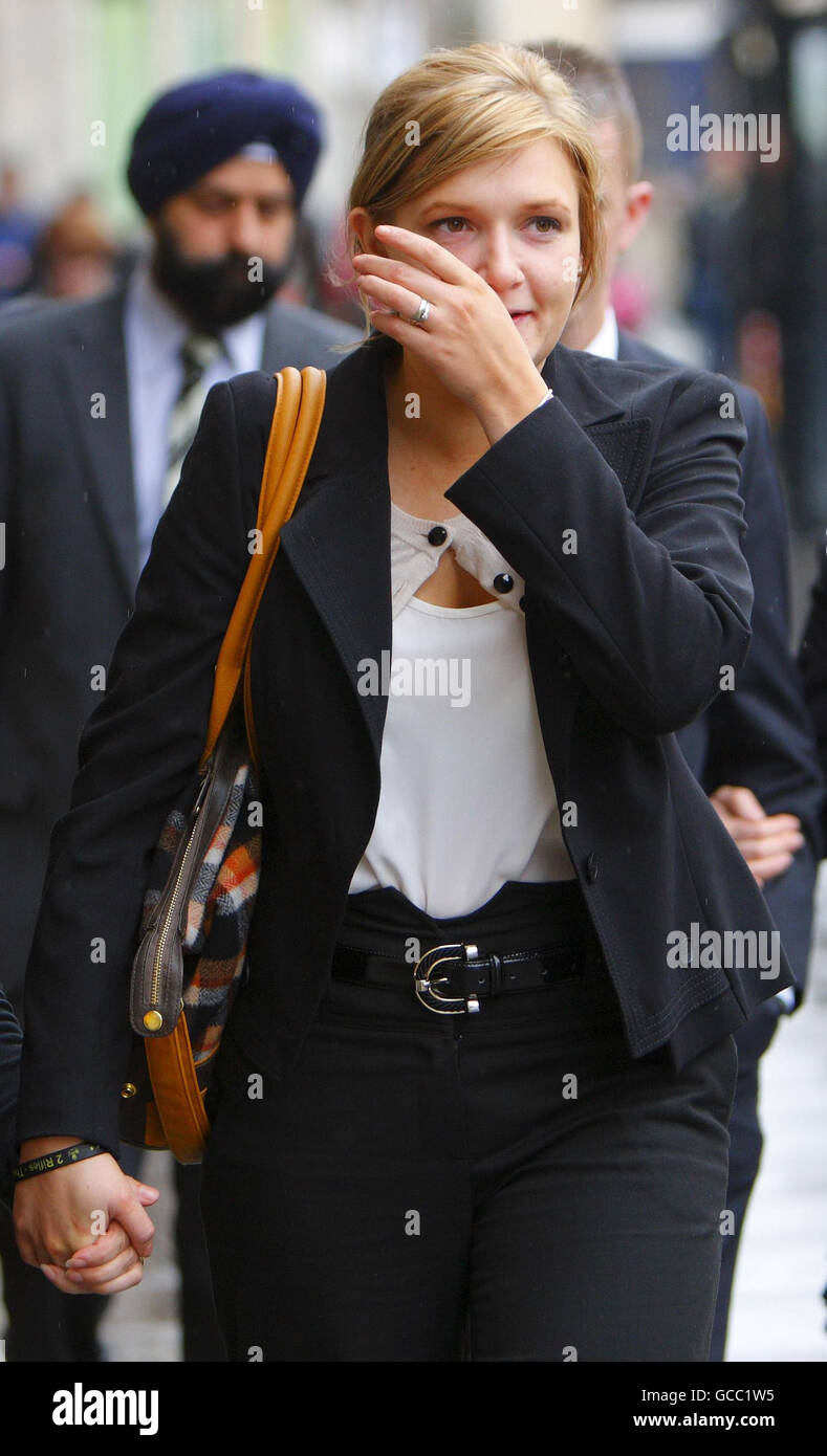 Rachel horne arrives wiltshire coroners court hires stock photography