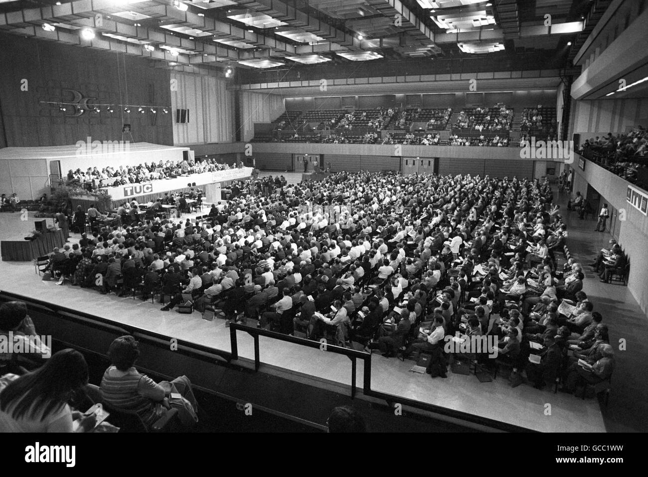 A general view of the 110th Annual Trade Union Congress Conference in Brighton. Stock Photo