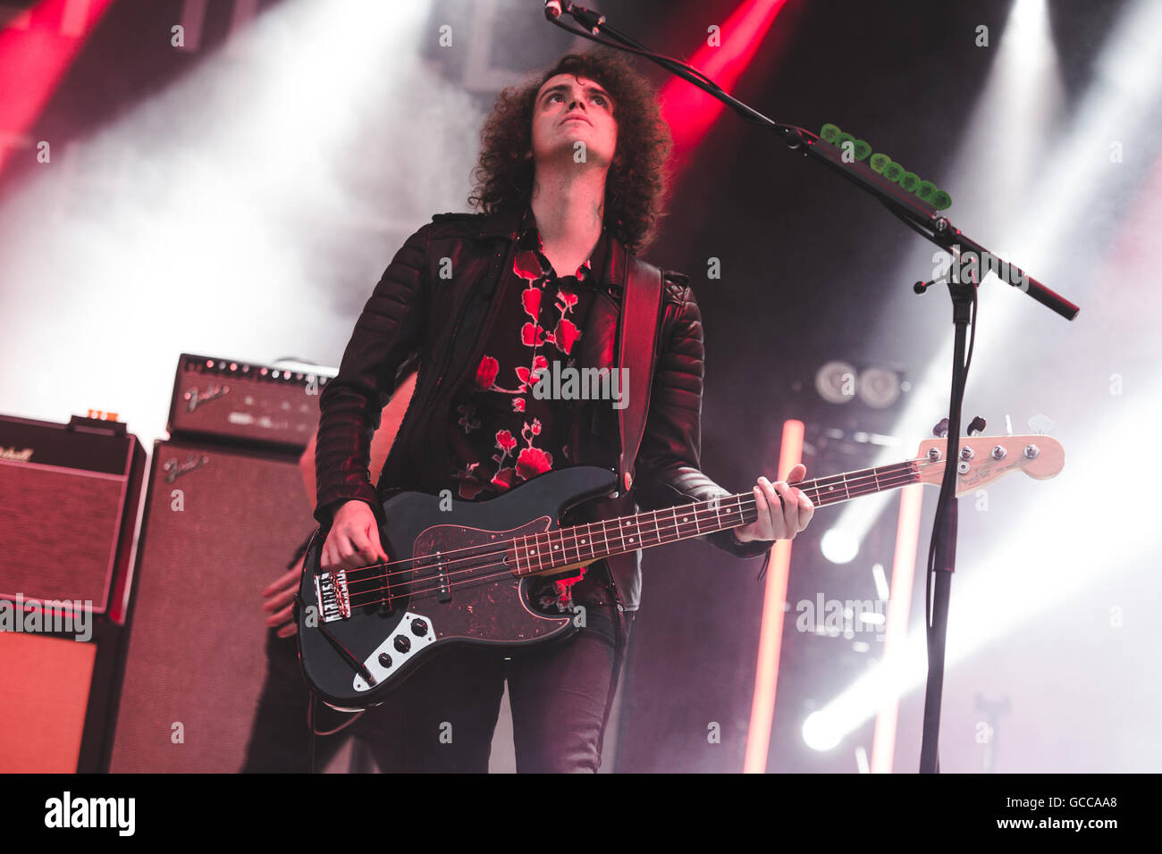 Manchester, UK. July 8, 2016 Van McCann, Johnny Bond, Benji Blakeway, Billy Bibby, Jon Barr