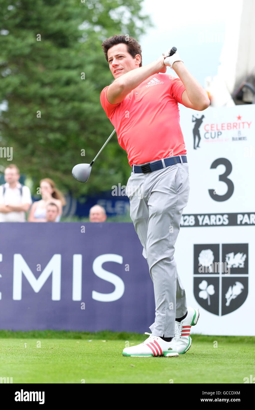 Celtic Manor, Newport, Wales - Saturday 9th July 2016 - The Celebrity Cup golf competition actor Ioan Gruffudd in action playing for Team Wales. Photograph Steven May / Alamy Live News Stock Photo