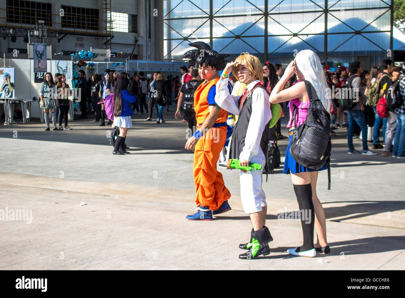 São Paulo, Brazil, July 09, 2016. Anime Friends event on Campo de Marte air  base in Sao Paulo (SP), on Saturday (9). Traditional japanese pop culture  festival has a program that includes