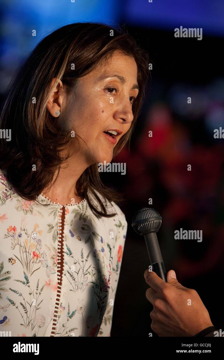Paris, France. 09th July, 2016. 'Free Iran', annual gathering of Iranian communities, Bourget, Paris, France, 9 July 2016, Ingrid Betancourt Pulecio is a Colombian-French politician, former senator and anti-corruption activist Credit:  Ania Freindorf/Alamy Live News Stock Photo