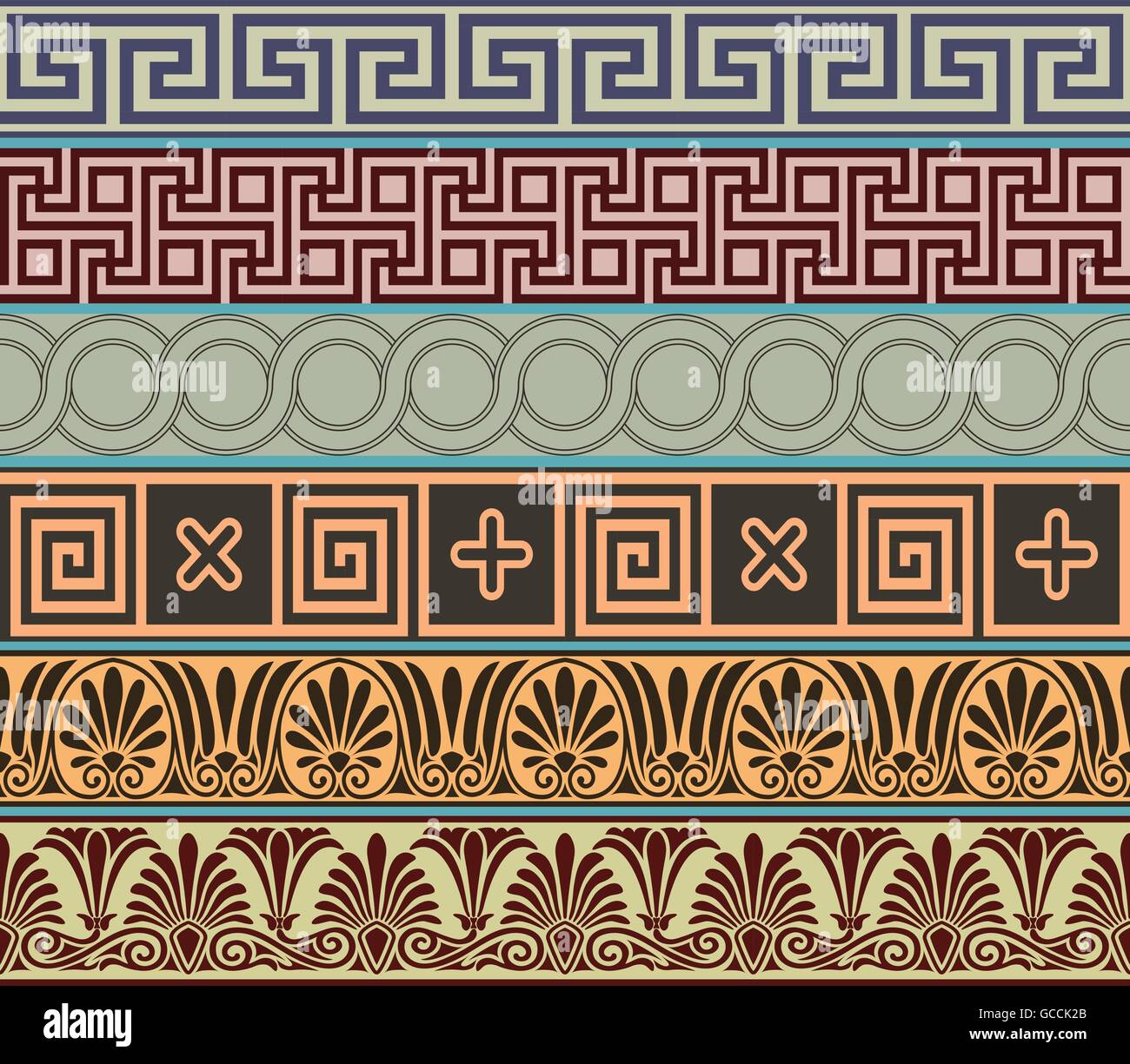 Set of Greek geometric borders Stock Vector Image & Art - Alamy