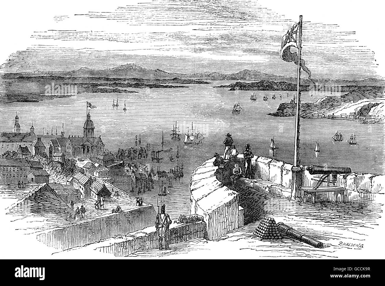 Quebec City, the capital of the province of Quebec in Canada in 1775