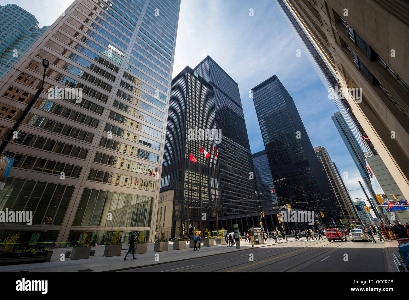 Toronto downtown financial district. Toronto Dominion bank Stock Photo