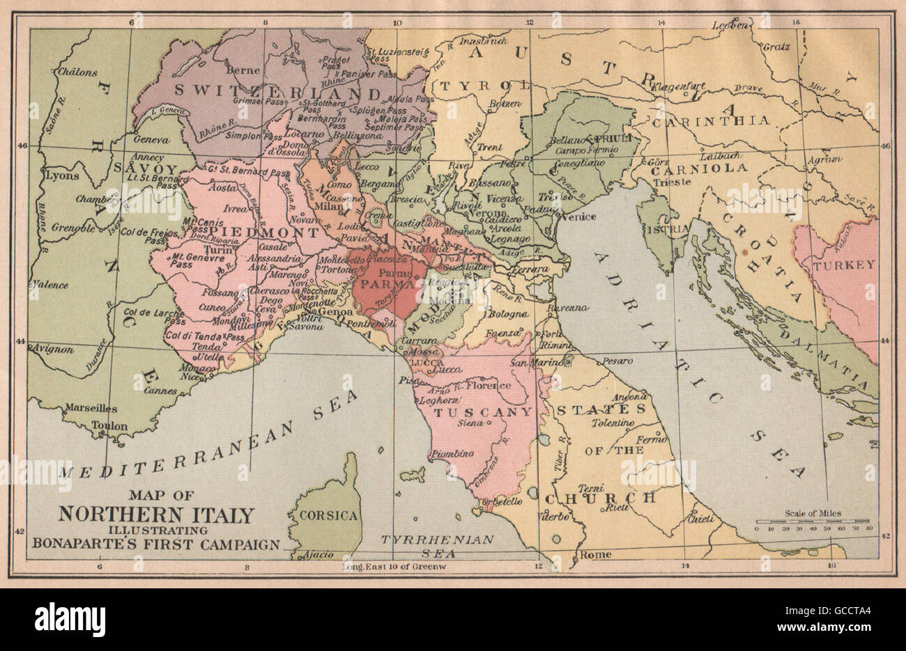 Stanford S Map Of Italy 1859 Page 5 - Italy Map 20Th Century High Resolution Stock Photography And  Images - Alamy