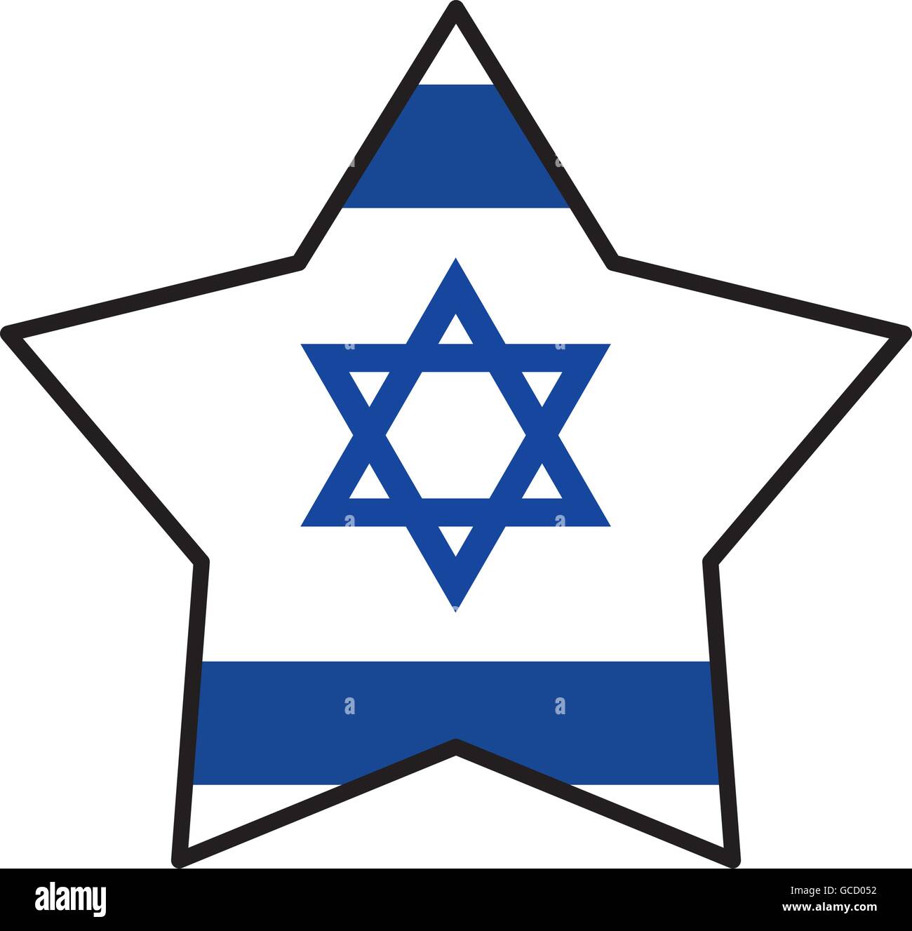 Flag icon. Israel culture design. Vector graphic Stock Vector