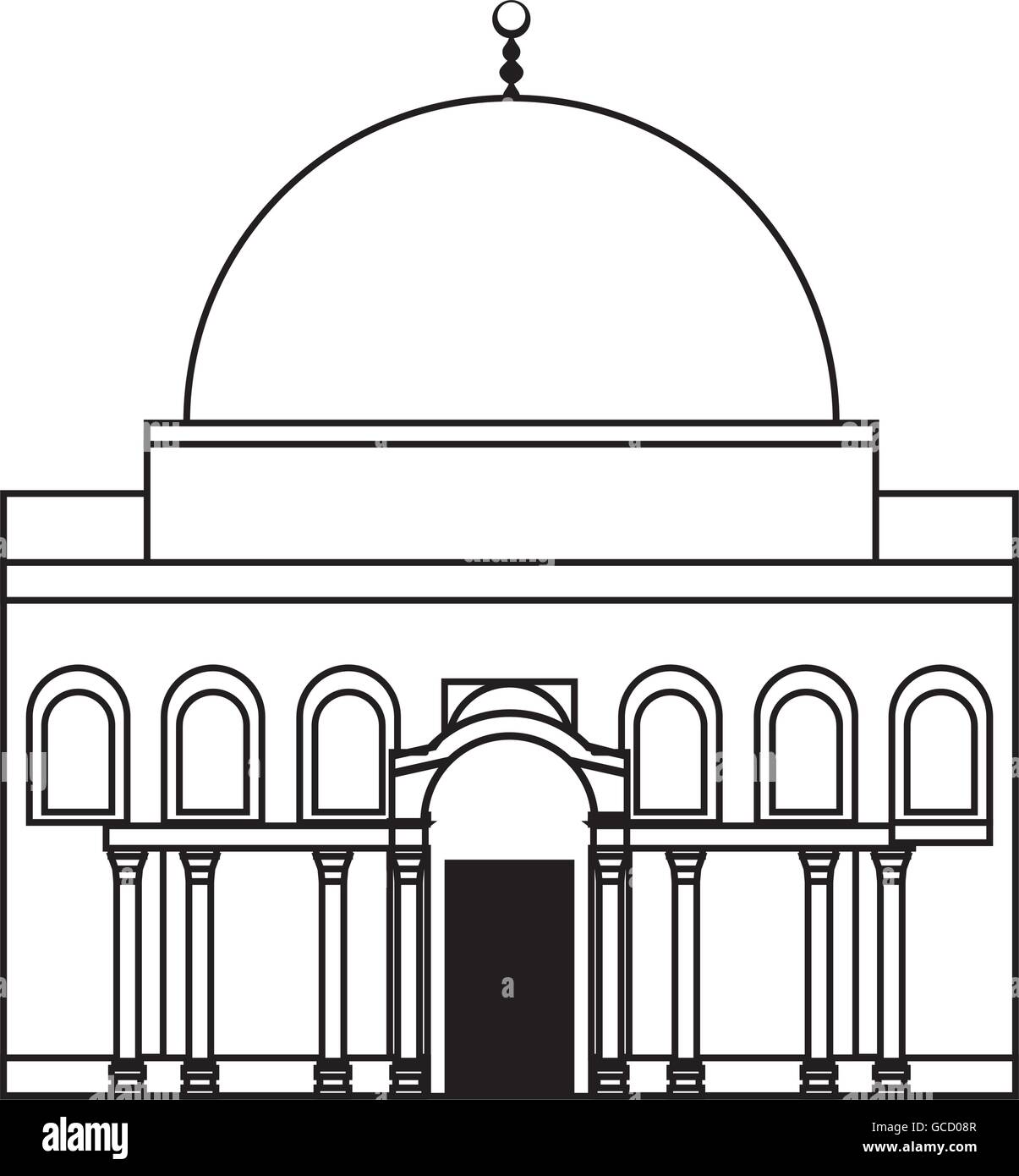 Temple icon. Israel culture design. Vector graphic Stock Vector Image ...