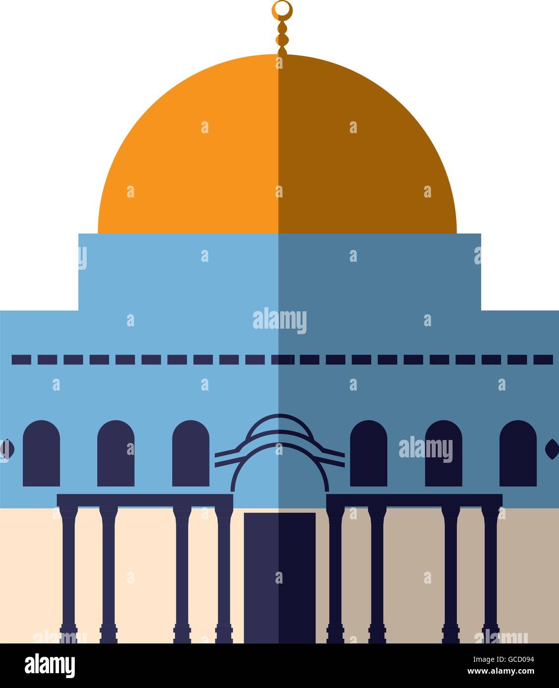 Temple icon. Israel culture design. Vector graphic Stock Vector