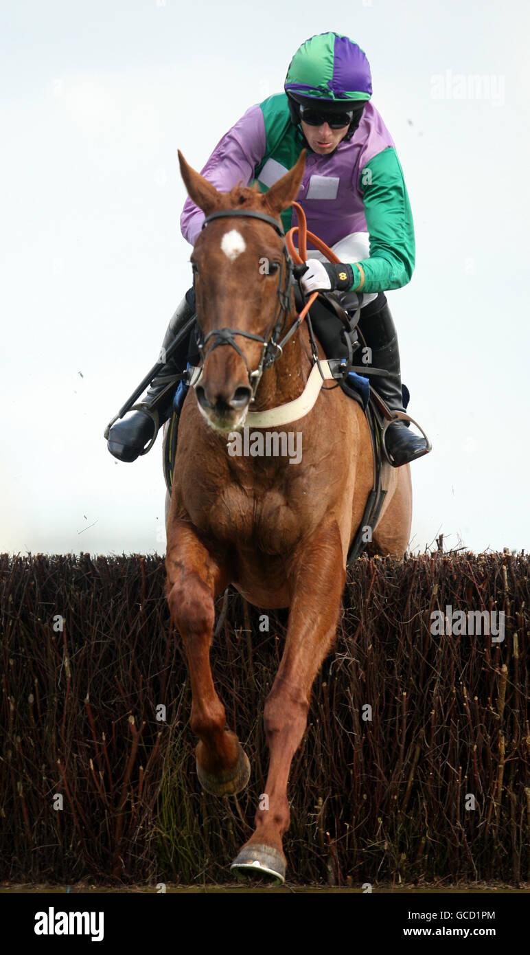 Picts Hill ridden by Liam Heard during the Wise Catering Ltd Handicap Chase Stock Photo