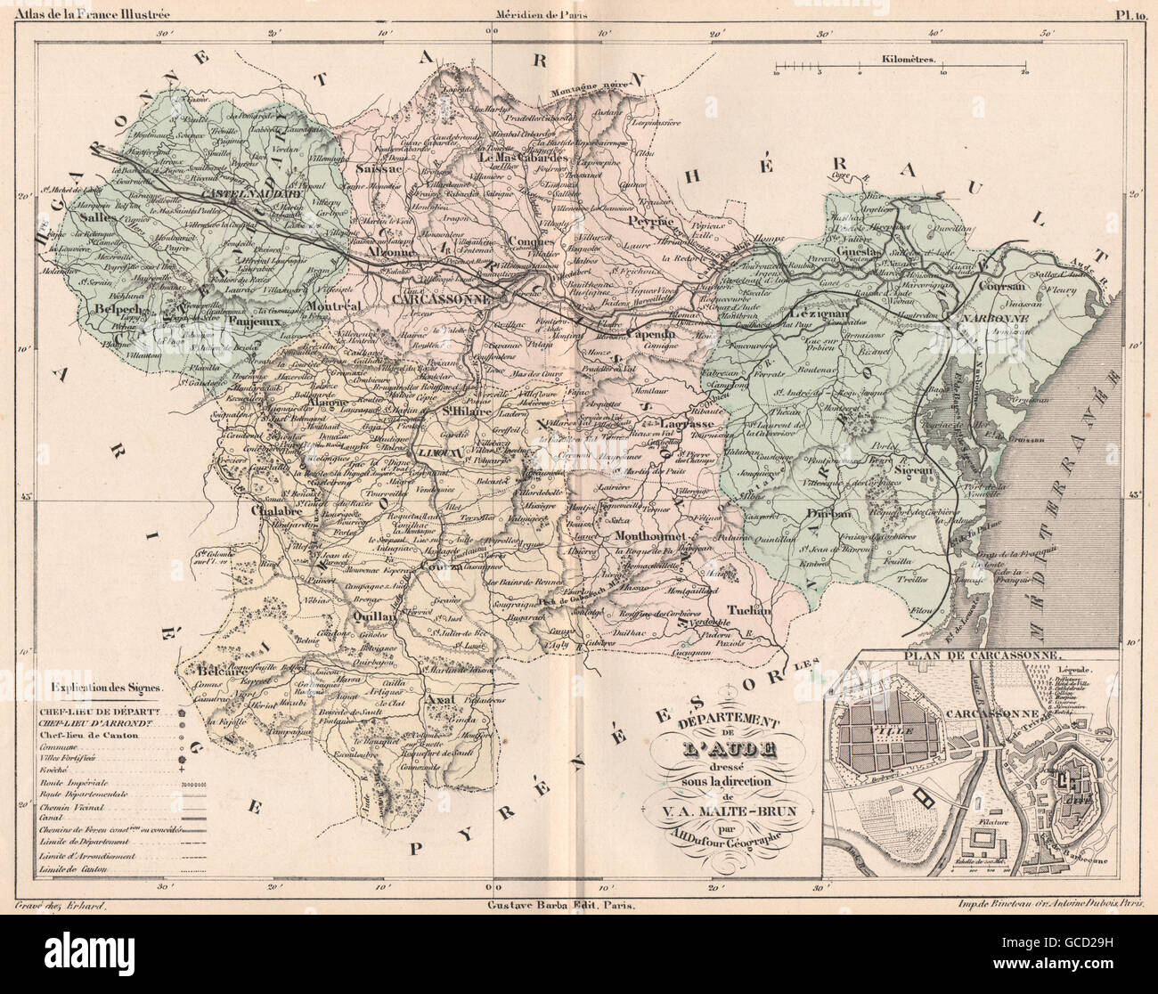 Map Aude France High Resolution Stock Photography And Images Alamy