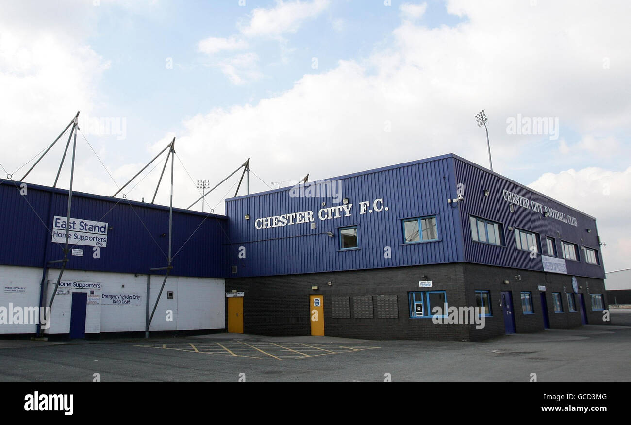 Soccer Chester City Football Club Views Stock Photo Alamy