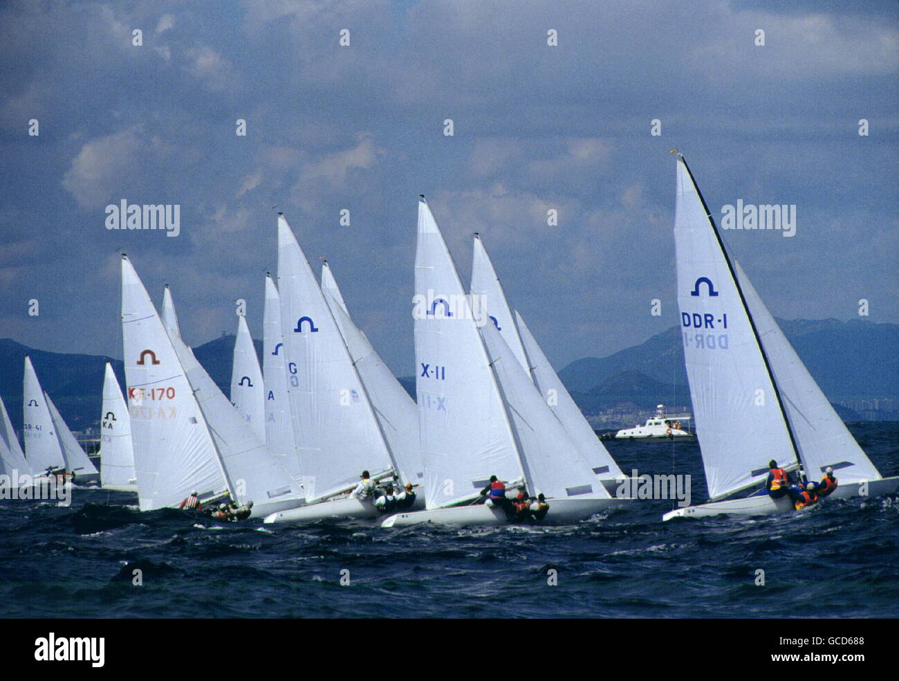 PUSAN, SOUTH KOREA OLYMPIC SAILING SOLING Stock