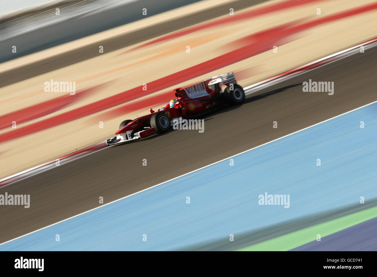 Ferrari's Felipe Massa during the Gulf Air Bahrain Grand Prix at the Bahrain International Circuit in Sakhir, Bahrain Stock Photo