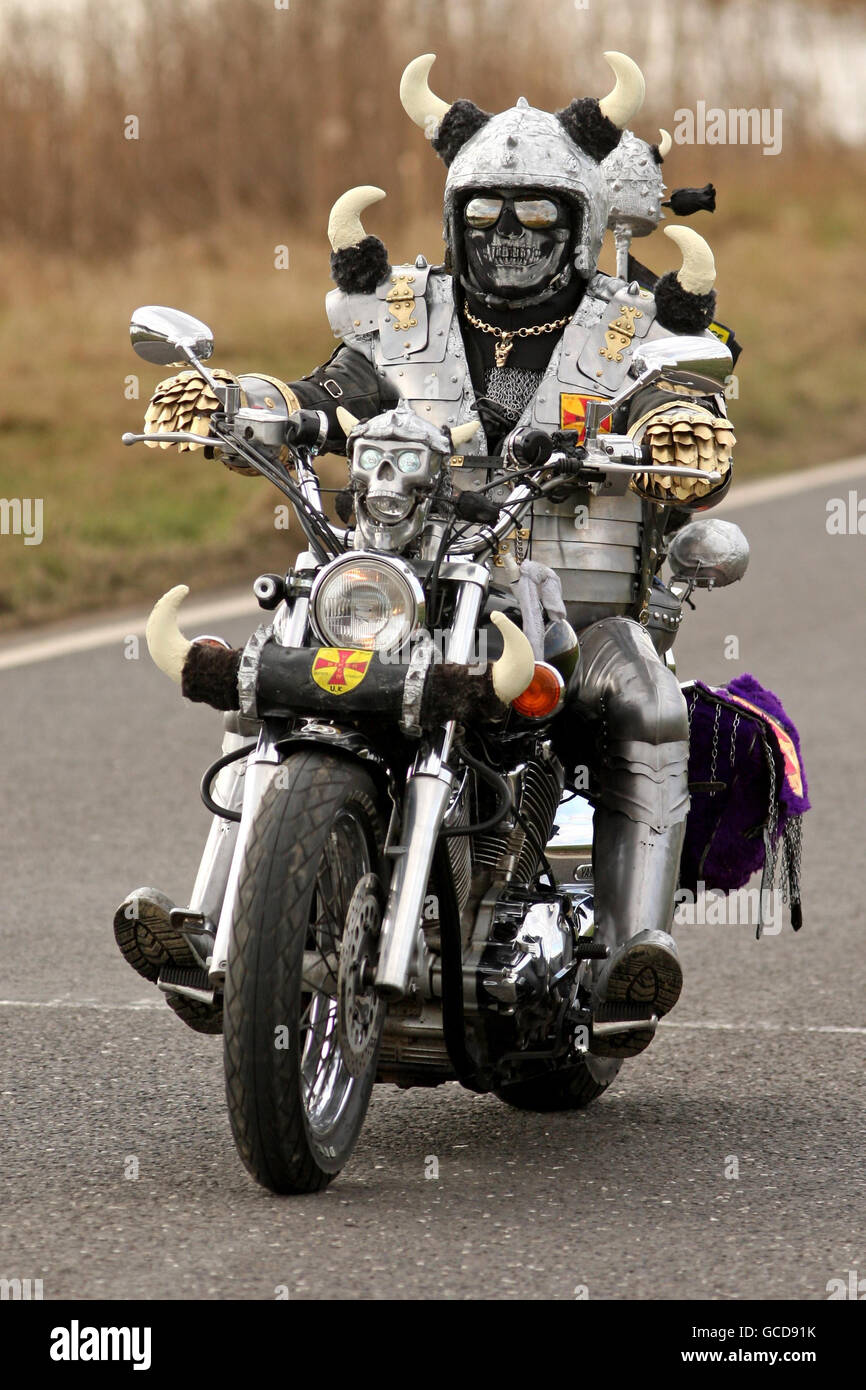 Viking biker Stock Photo