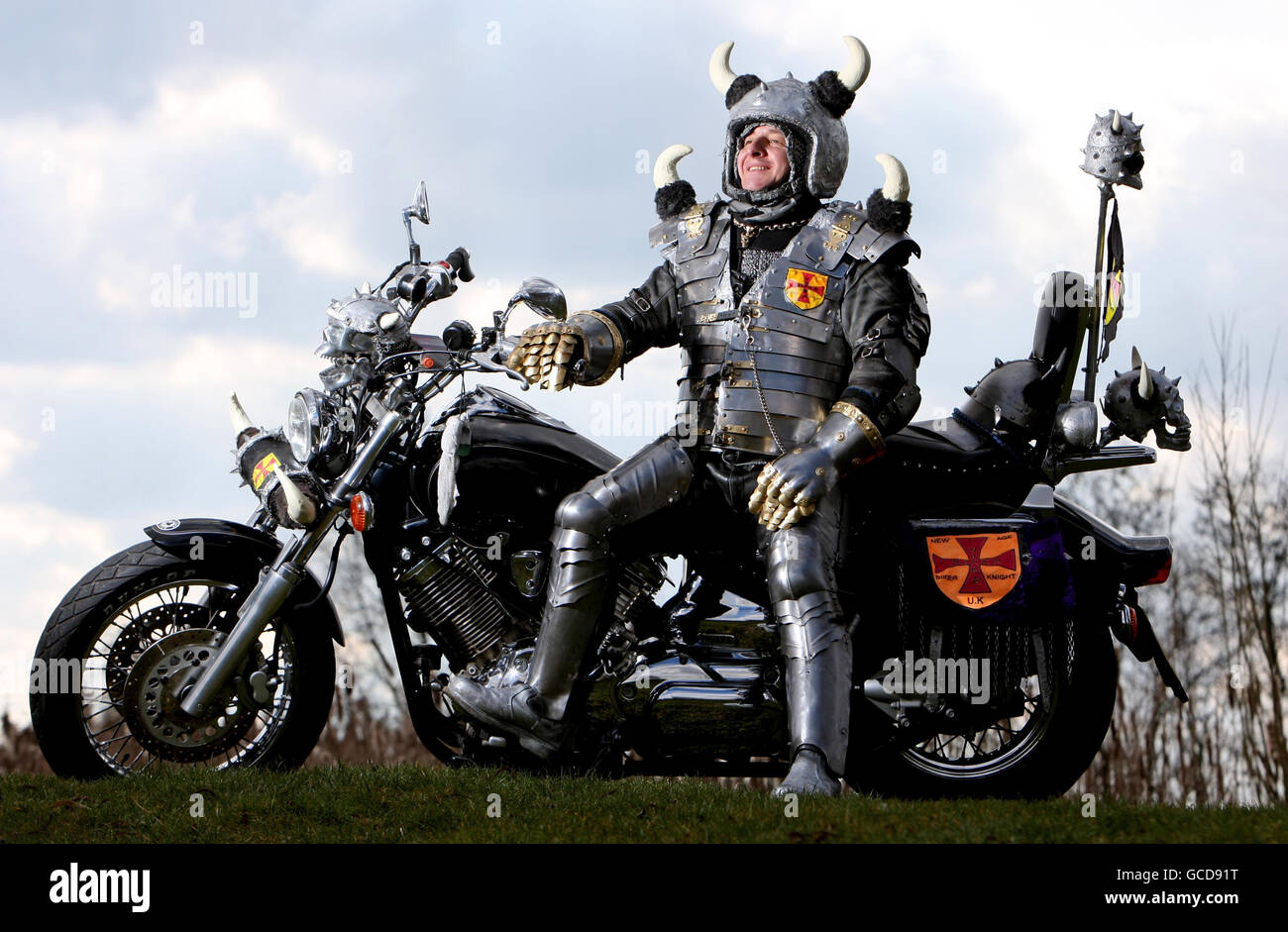 Viking biker Stock Photo
