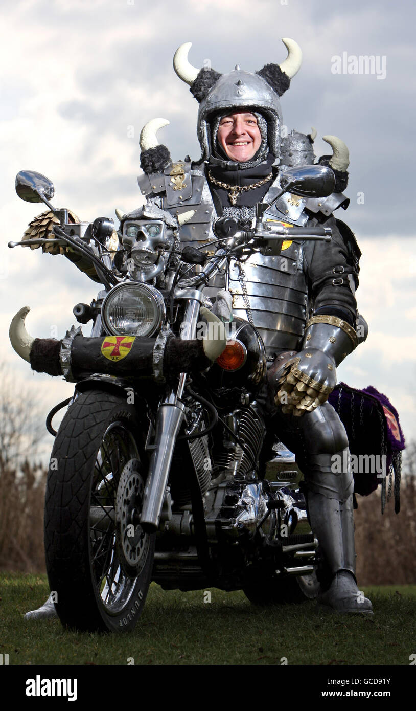 Viking biker Stock Photo