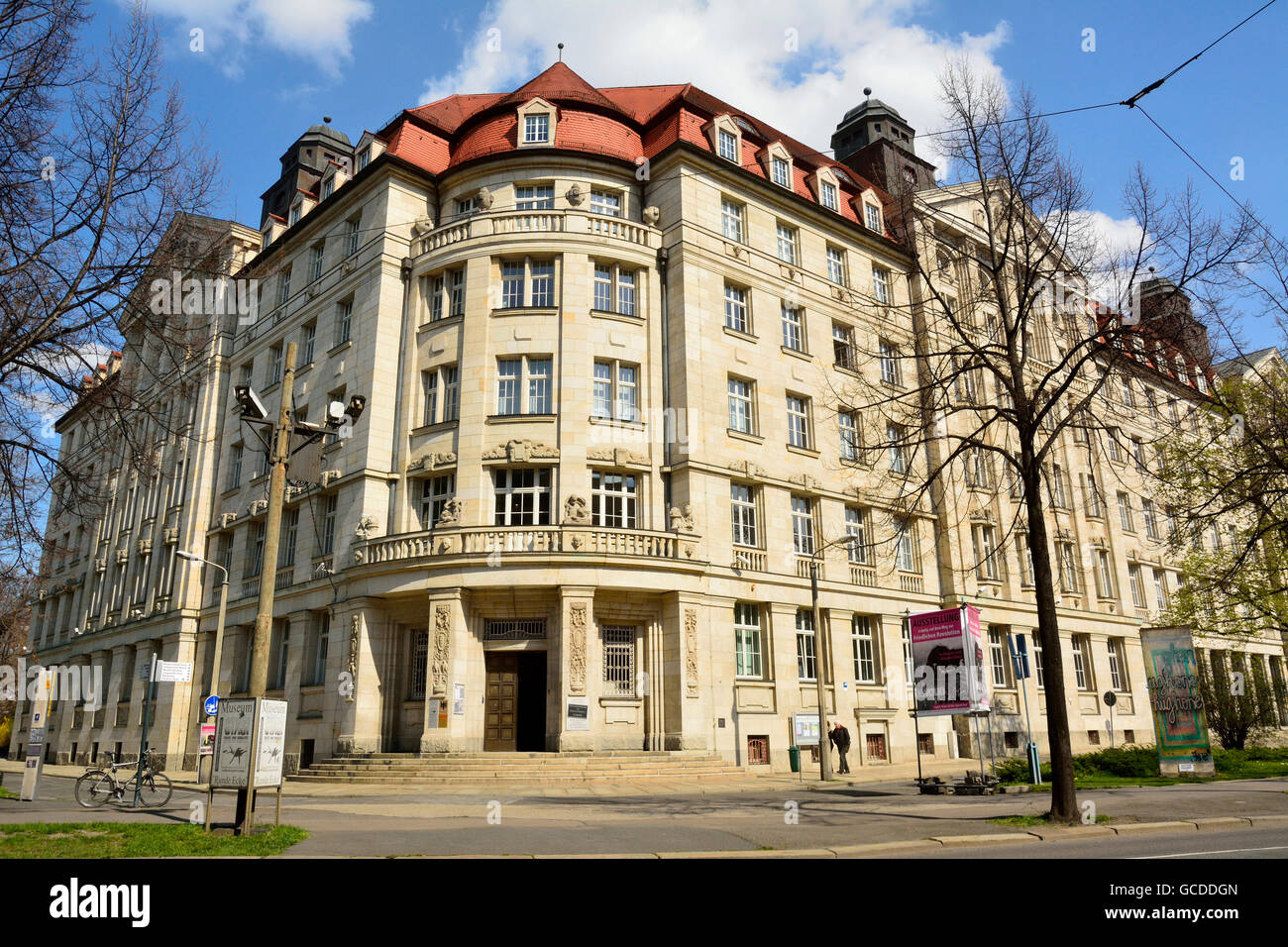The Runde Ecke building on Dittrichring street, Leipzig, Germany Stock Photo