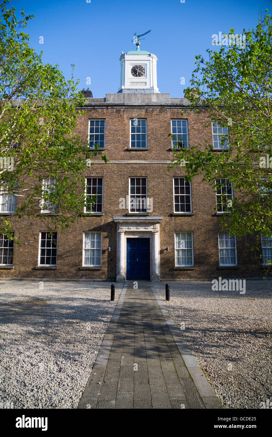 A building in the interior courtyard of Dublin Castle, Ireland Stock Photo