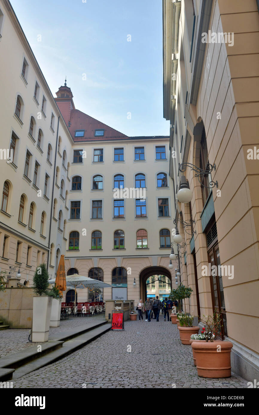 Courtyard of Stadtisches Kaufhaus in Leipzig Stock Photo