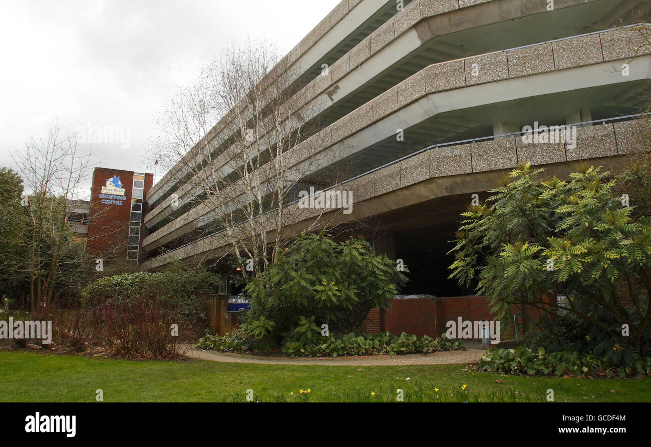 A general view of the Swan Walk multi-storey car park in Horsham where  Sussex Police believe a 71 year old man leapt to his death yesterday. The  body of a 70 year