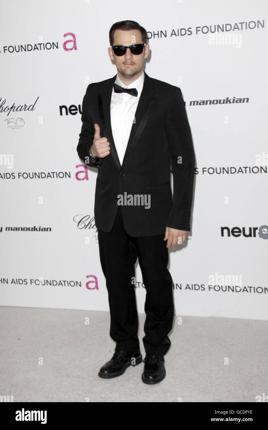 Joel Madden arriving for The 18th annual Elton John AIDS Foundation Party to celebrate the 82nd Academy Awards at the Pacific Design Center in Los Angeles. Stock Photo