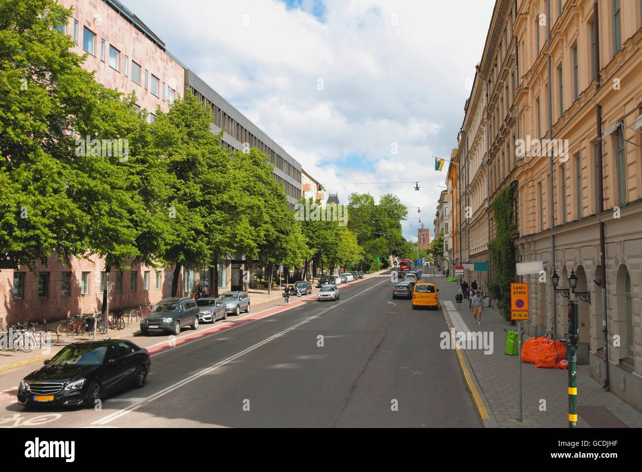 City street. Stockholm, Sweden, 11-06-2016 Stock Photo