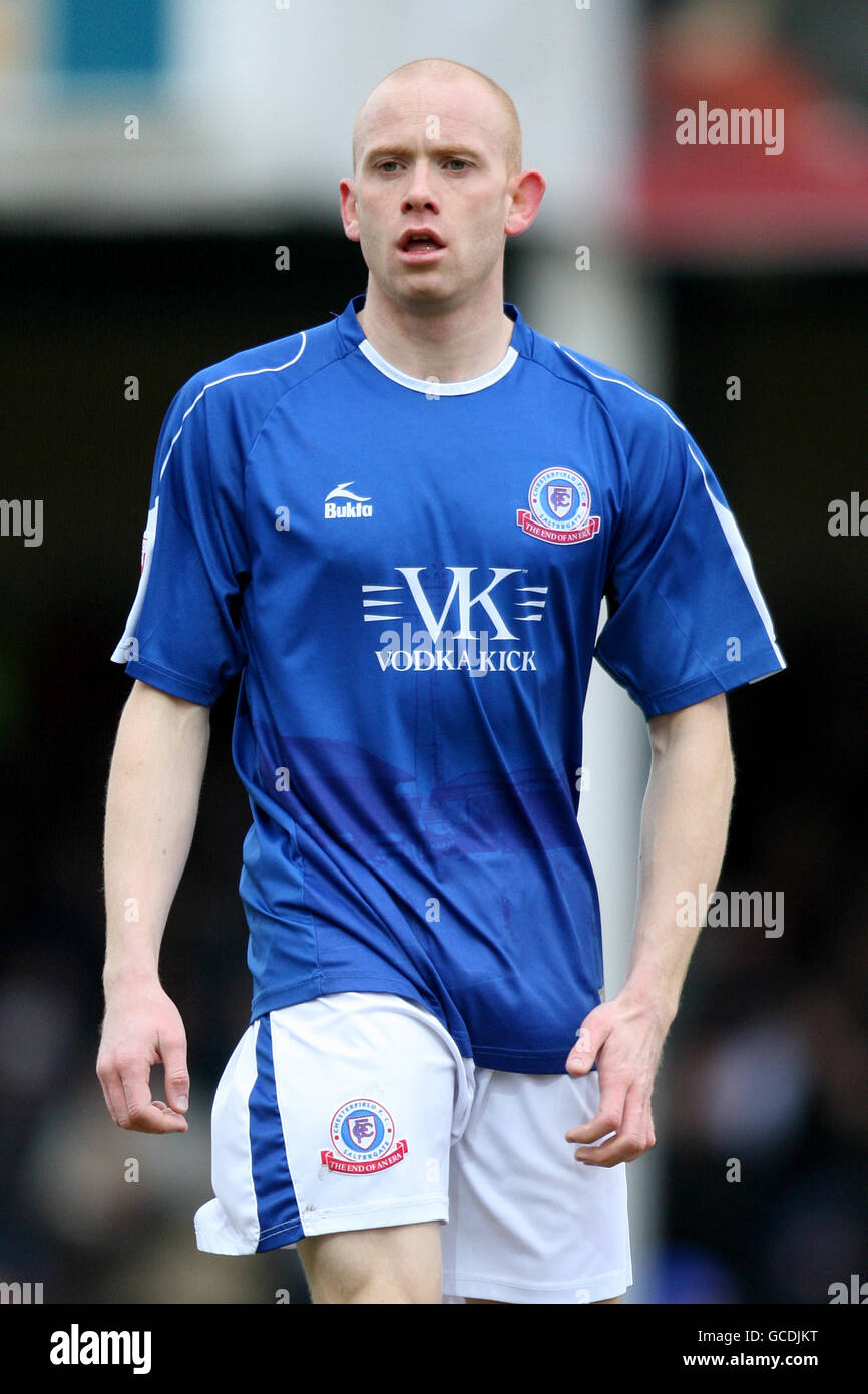 Soccer - Coca-Cola Football League Two - Chesterfield v Bury - Recreation Ground. Derek Niven, Chesterfield Stock Photo