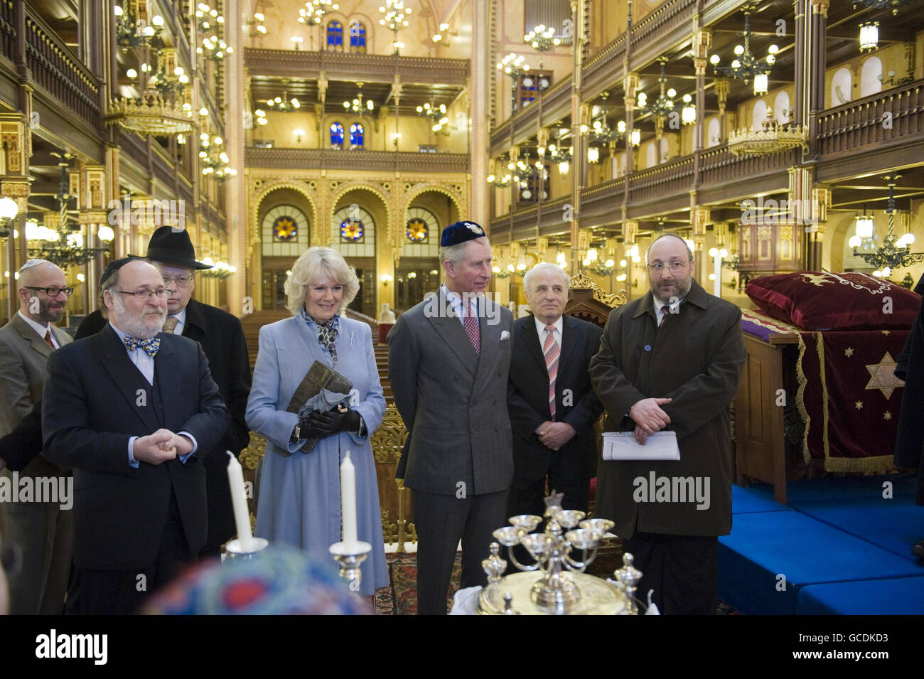 The Prince of Wales accompanied by the Duchess of Cornwall on a visit to  the Dohany Synagogue, in Budapest, Hungary, during day four of the Prince  of Wales and Duchess's tour of