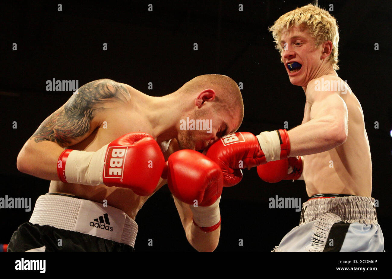 Boxing - Super Featherweight Bout - Kirk Goodings v Pavels Senkovs - Indoor Sports Centre Stock Photo