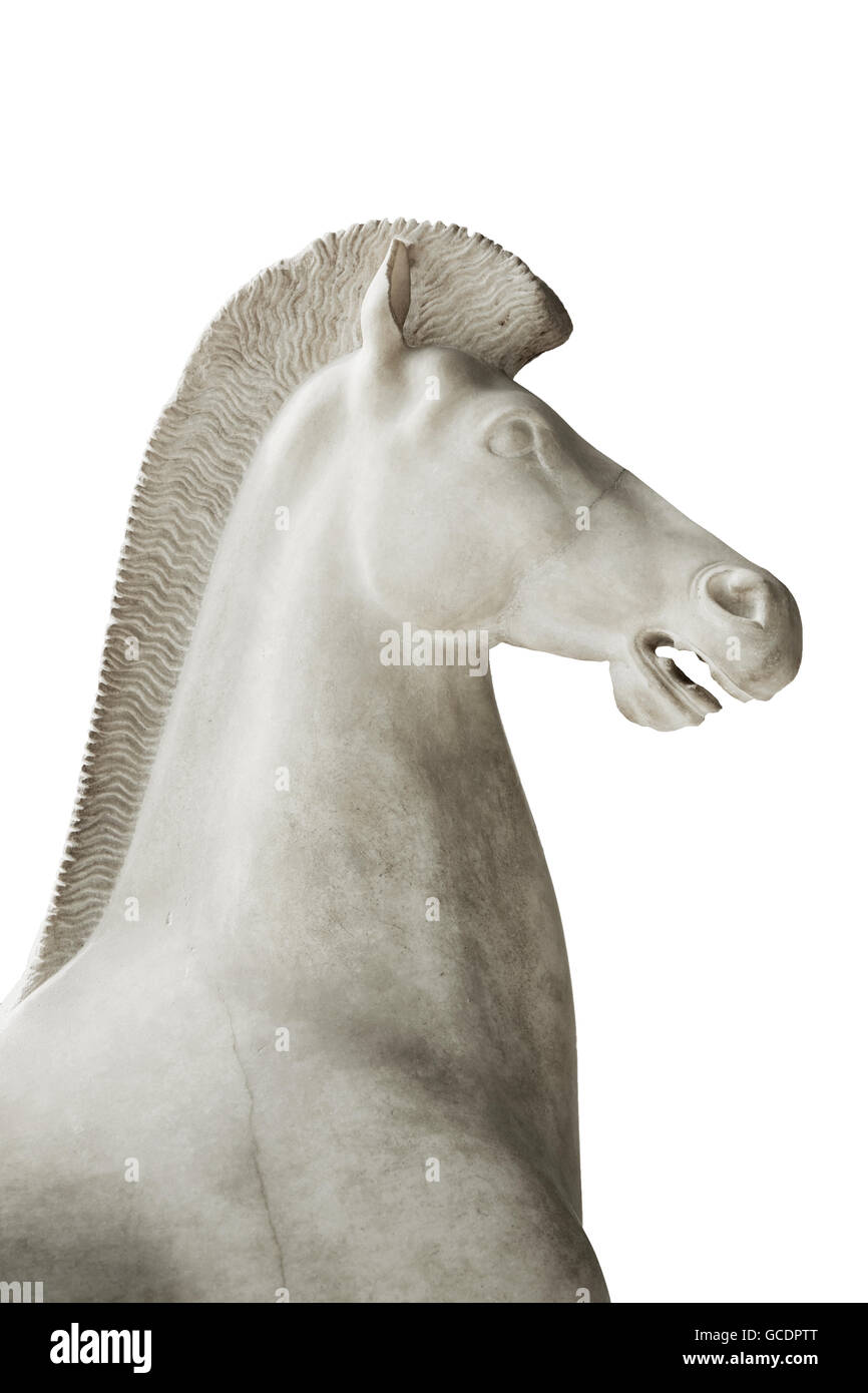 Horse without a rider. The sculpture was dedicated to the sanctuary of