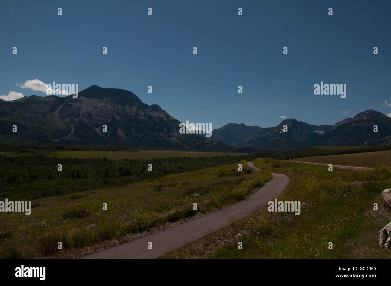 trail in the prairies Stock Photo