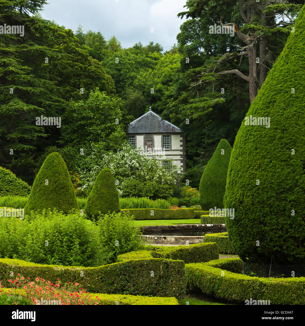 Gardens of Dunrobin Castle; Golspie, Scotland Stock Photo