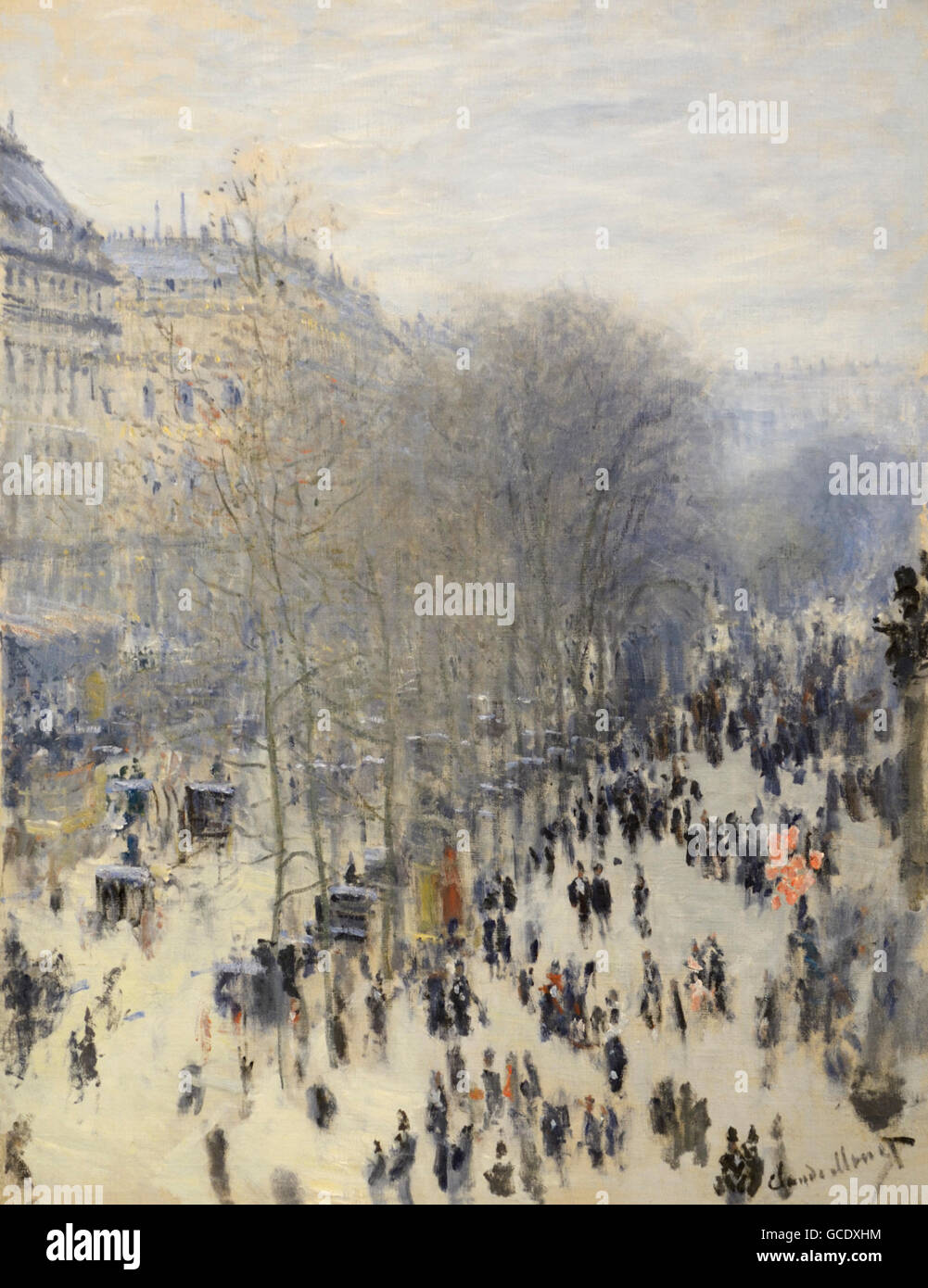 Painting claude monet boulevard des capucines hi-res stock