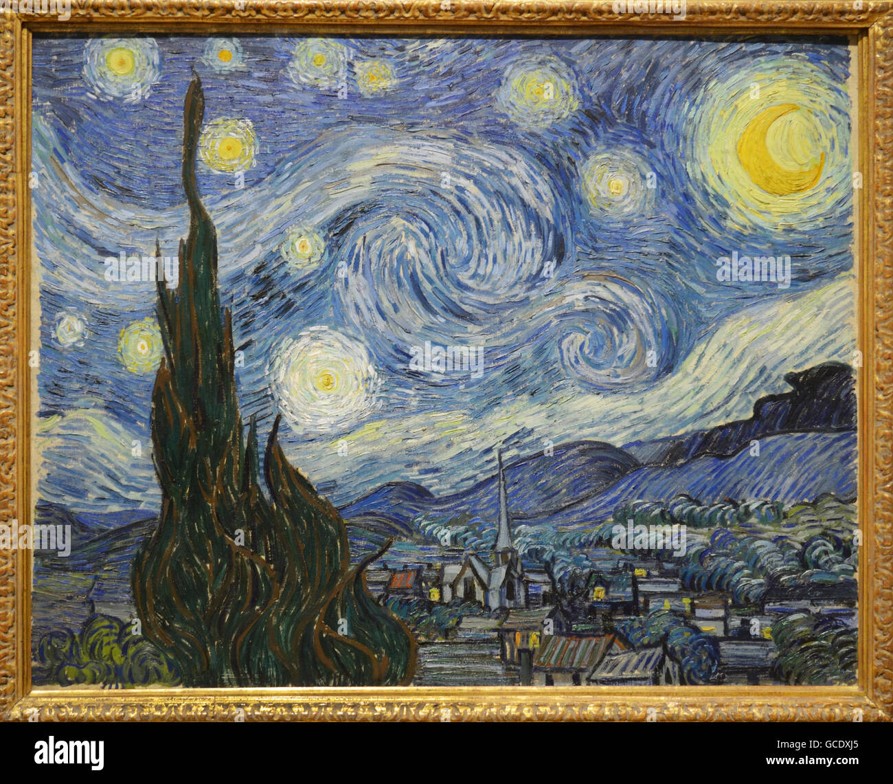 The Starry Night, 1889, Vincent Van Gogh Stock Photo