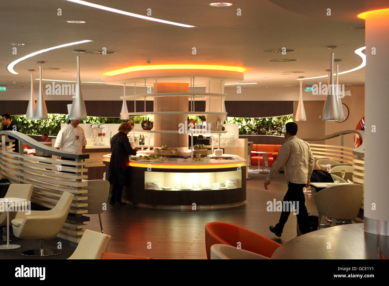 The SkyTeam Lounge at Terminal 4 in Heathrow Airport Stock Photo