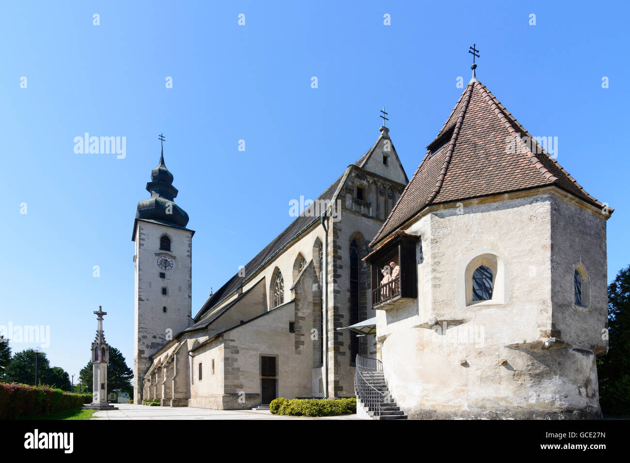 Enns Basilica of St. Lawrence ( Lorch Basilica ) , right ossuary with Ecce Homo group Austria Oberösterreich, Upper Austria Stock Photo