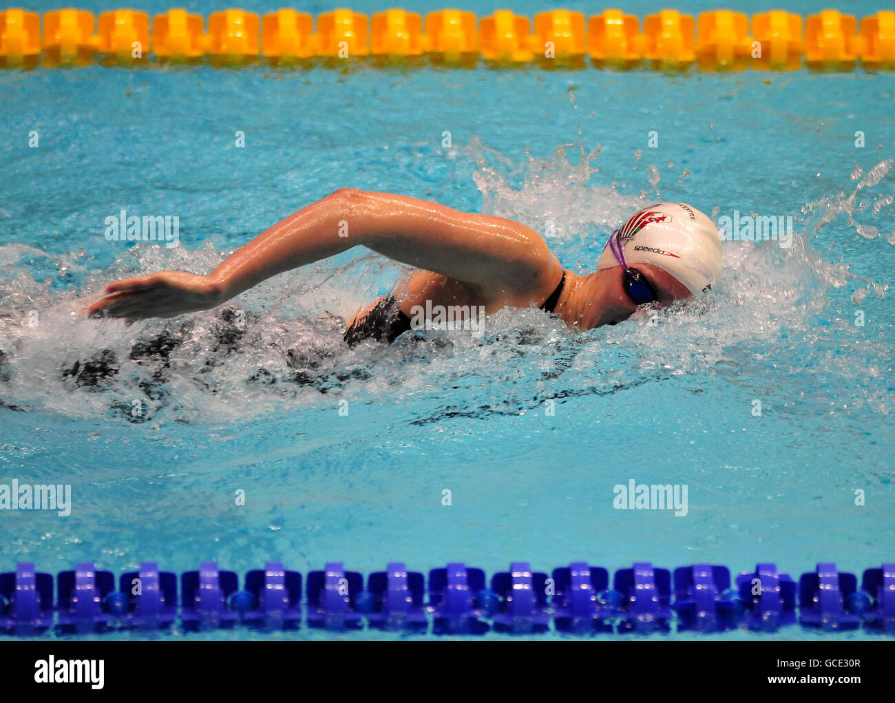 Swansea Performance's Jazmin Carlin during her Women's Open 400m Freestyle heat during the British Swimming Championships at Ponds Forge, Sheffield. Stock Photo