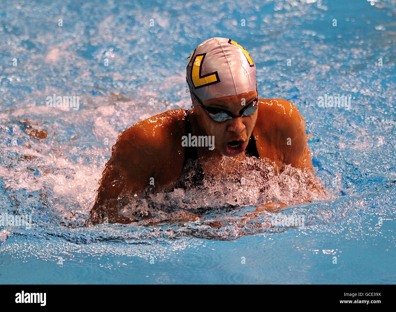 Plymouth Leander's Achieng Ajulu-Bushell on her way to winning the ...