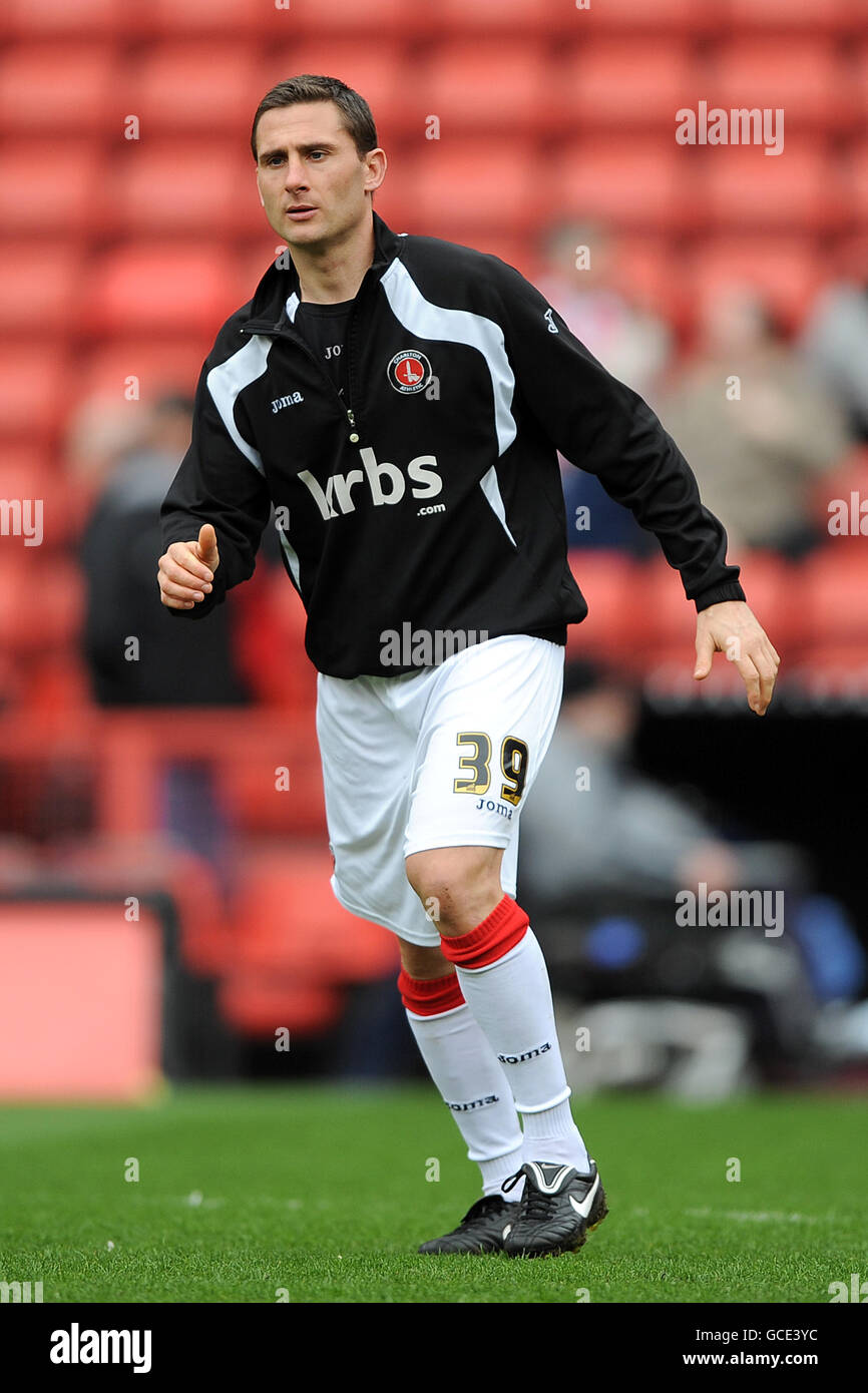 Charlton athletics nicky forster during pre match training hi-res stock ...