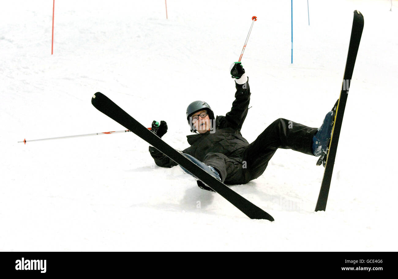 Chris Evans at The Snow Centre Stock Photo