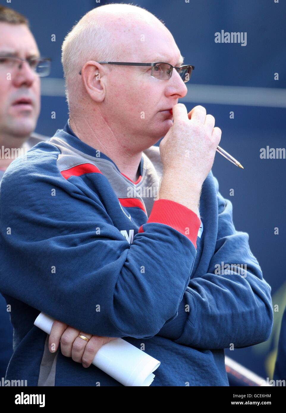 John Raith Raith Rover's manager John McGlynn during the Scottish Cup, Semi Final ...