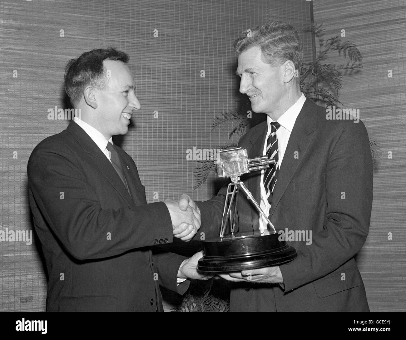 BBC Sports Personality of the Year Award - BBC TV Theatre, Shepherd's Bush. Sir John Hunt, right, presents motorcyclist John Surtees with the BBC Sports Personality of the Year Award Stock Photo