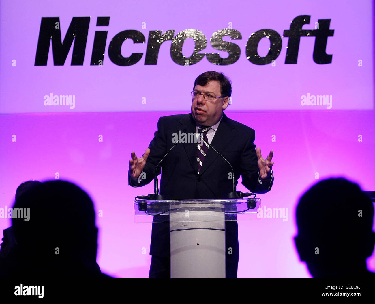 Taoiseach Brian Cowen TD speaking at the Microsoft Ireland celebration