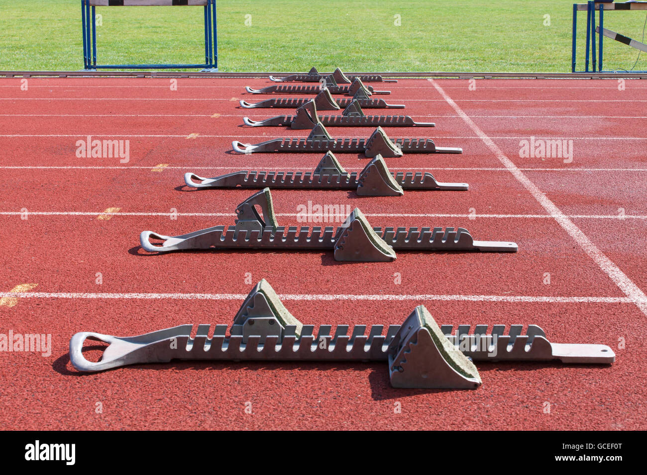 Athletics Starting Blocks Stock Photos & Athletics Starting Blocks