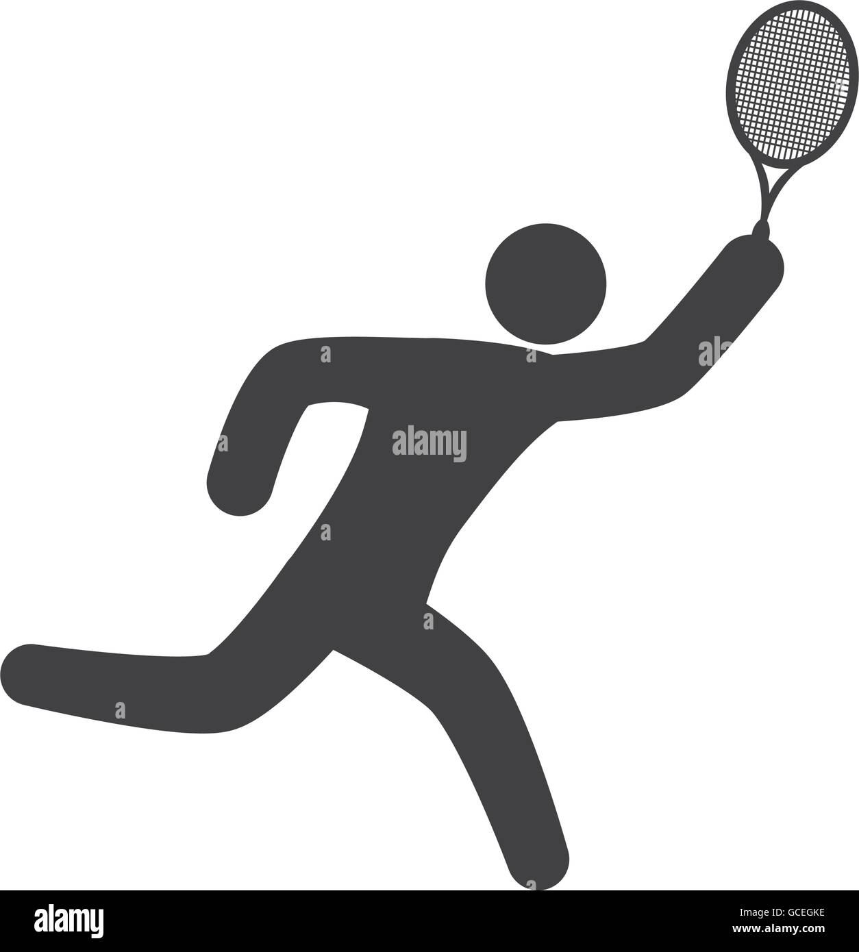 Tennis racket and pictogram icon. Sport concept. Vector graphic Stock ...