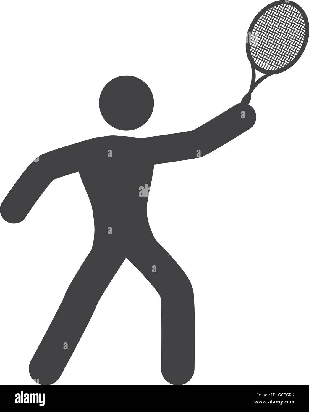 Tennis racket and pictogram icon. Sport concept. Vector graphic Stock ...